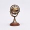 Decorative 4" Brass Armillary Sphere with Wood Base for Desk or Shelf Display
